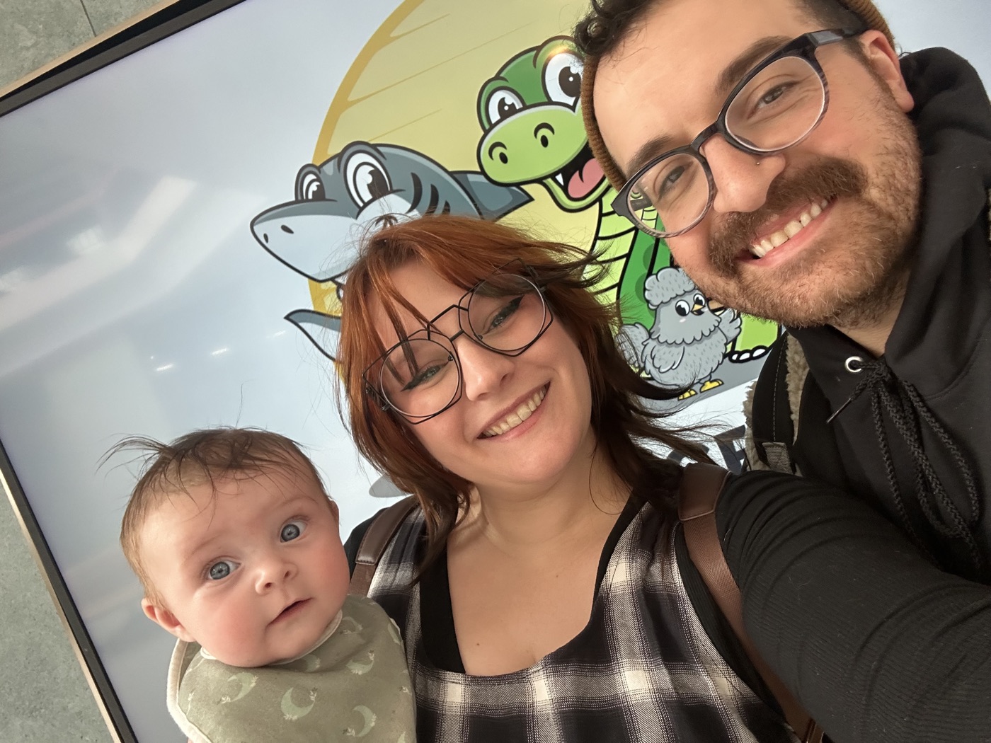 Eric Barber with his wife and daughter